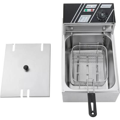 Öl-Friteuse Friteuse 6L Edelstahl 2500W Profi Küche Kaltzonen Fritteuse Fritöse Image