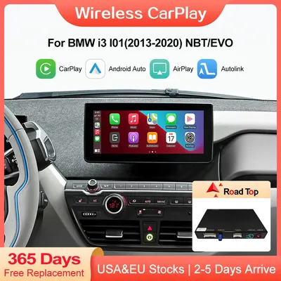 Wireless CarPlay For BMW i3 I01 NBT EVO System 2013-2020 with Android Auto Mirror Link AirPlay Car