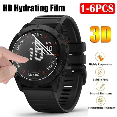 1-6Pcs Protective Hydrogel Film for Garmin Fenix 7X 7S 7 6X 6S 6 Pro HD Anti-scratch Screen