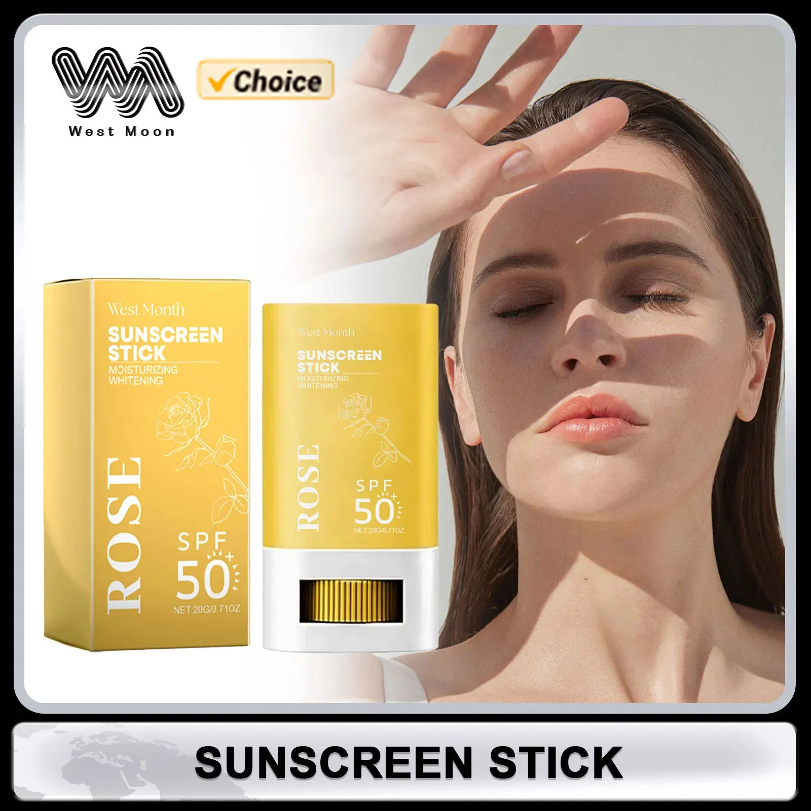 Sonnenschutz-Stick SPF 50 UV-Schutz Öl-Kontrolle Trockenheit Verbesserung der Rauheit Feuchtigkeit spendende Haut aufhellende Hautpflege Sonnenschutz-Stick Image