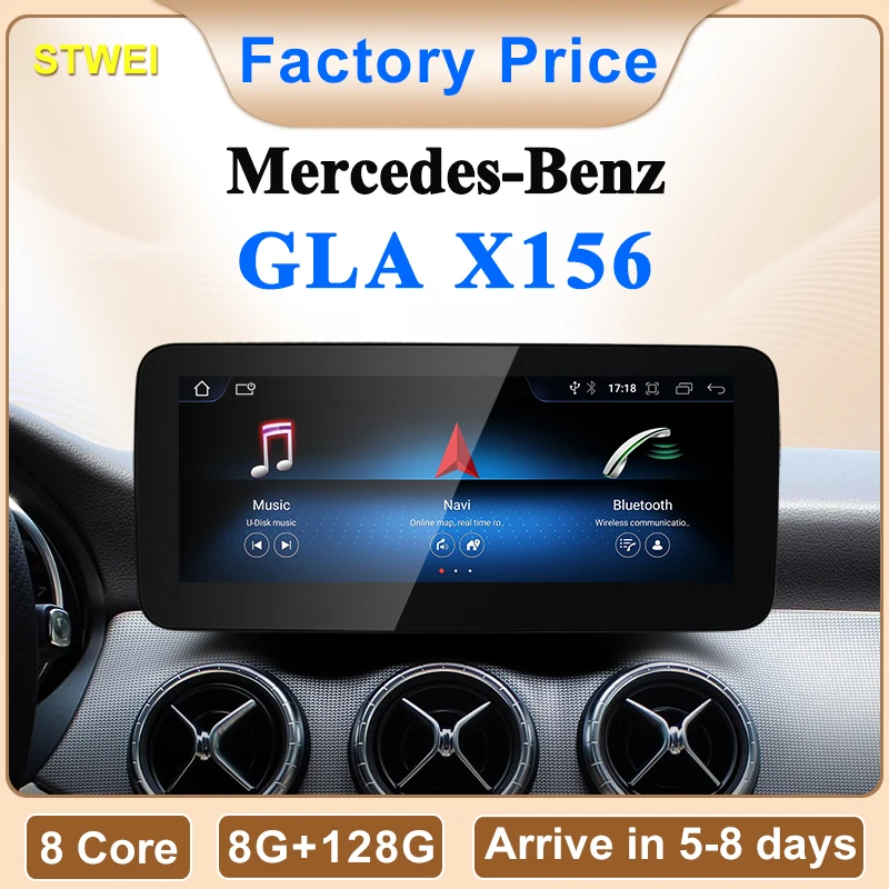 STWEI 2024 Neue Auto Multimedia Drahtlose Android AUTO CarPlay 10,25 zoll 12,3 zoll Bildschirm Für Mercedes Benz GLA X156 Auto Video Image