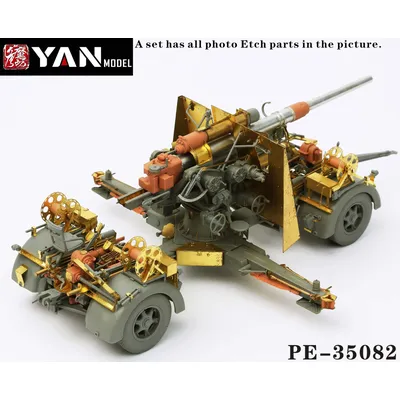 Yan Modell PE-35082 1/35 Super 88mm Kanone ”88mm FLAK 36/37 für Grenze Modell BT013 Image