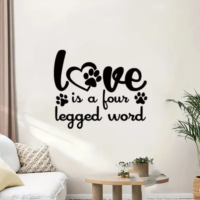 1pc niedlichen und warmen Text Hunde pfote drucken Wanda uf kleber für Schlafzimmer Dekoration Wandt attoos Wohnkultur Wohnzimmer Hintergrund Image