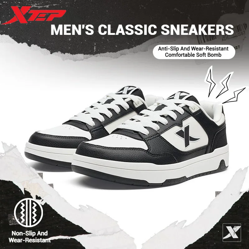 Xtep Skateboard-Schuhe für Herren, verschleißfeste Winter-Skateschuhe, stoßdämpfende Turnschuhe 876419310031