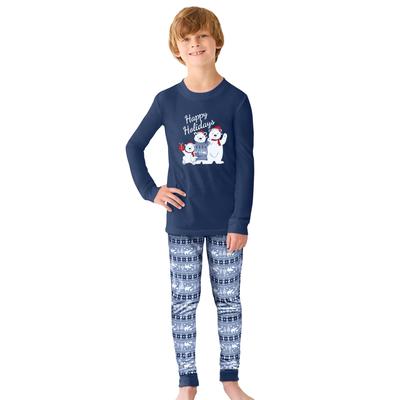 Plus Size Women's Dreams & Co. ® Kids Pajama Set by Dreams & Co. in Navy Bear Isle (Size 7/8 (M))