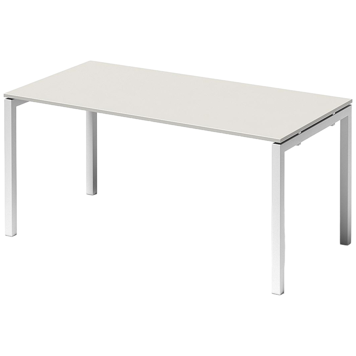 Bisley Cito Schreibtisch 160x80 cm, Tischplatte in grau, U-Gestell in Weiß - Bürotisch & Computertisch, PC Tisch für's Büro, Arbeitshöhe: 74 cm Image