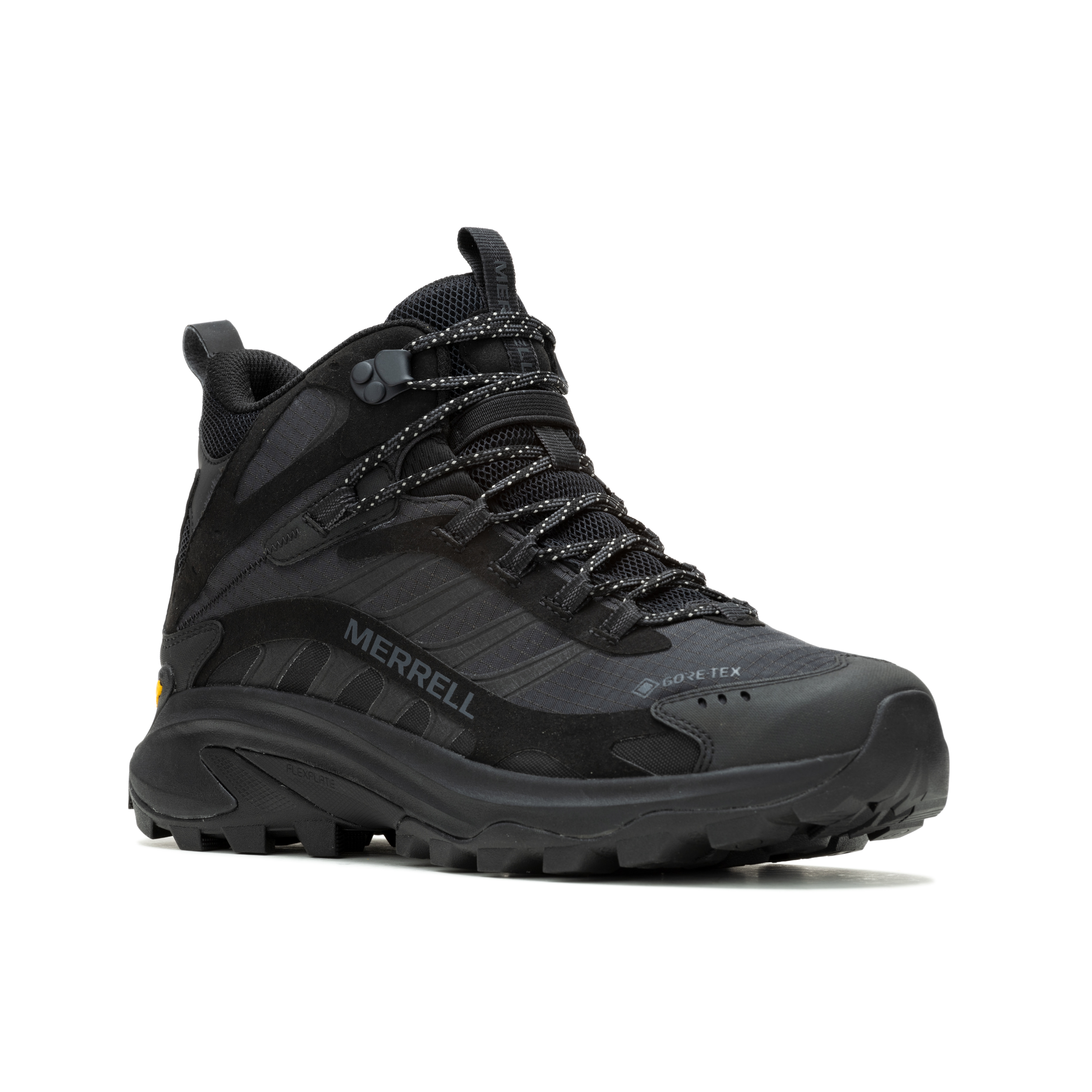 Wanderschuh MERRELL "MOAB SPEED 2 MID GORE-TEX", Herren, Gr. 42, schwarz, Synthetik, Schuhe Wanderschuh, wasserdicht