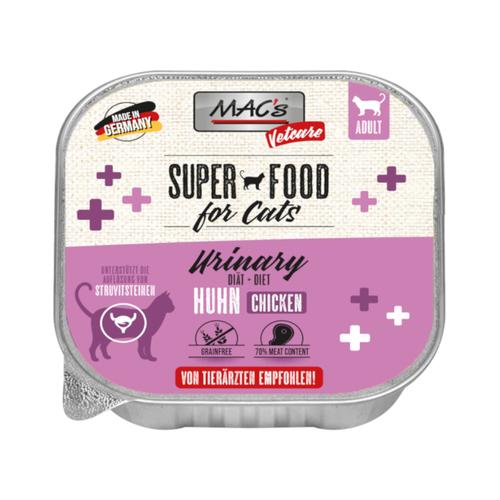 16x 100g MAC's Vetcare Katze Urinary Huhn Katzenfutter nass