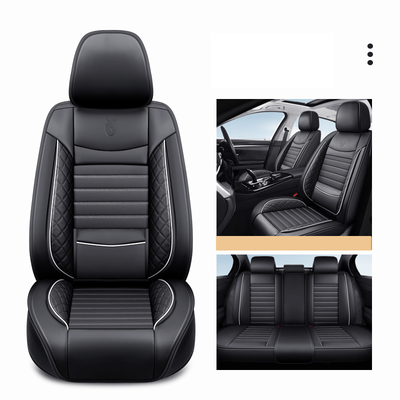TEMU Universal Full Pu Leather Car Seat Cover For , For Byd For Geely For Ford For Suitable For Five-seater Cars In All Seasons Image
