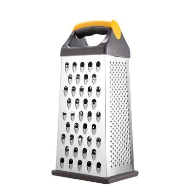 TEMU 9-inch Stainless Steel Box Grater - Multifunctional Vegetable & Cheese , Manual Food With 4 Sides For Kitchen Use