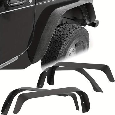 TEMU 4 Pcs Off-road Flares Flat Front & Rear Compatible With Wrangler Tj Set 1997-2006