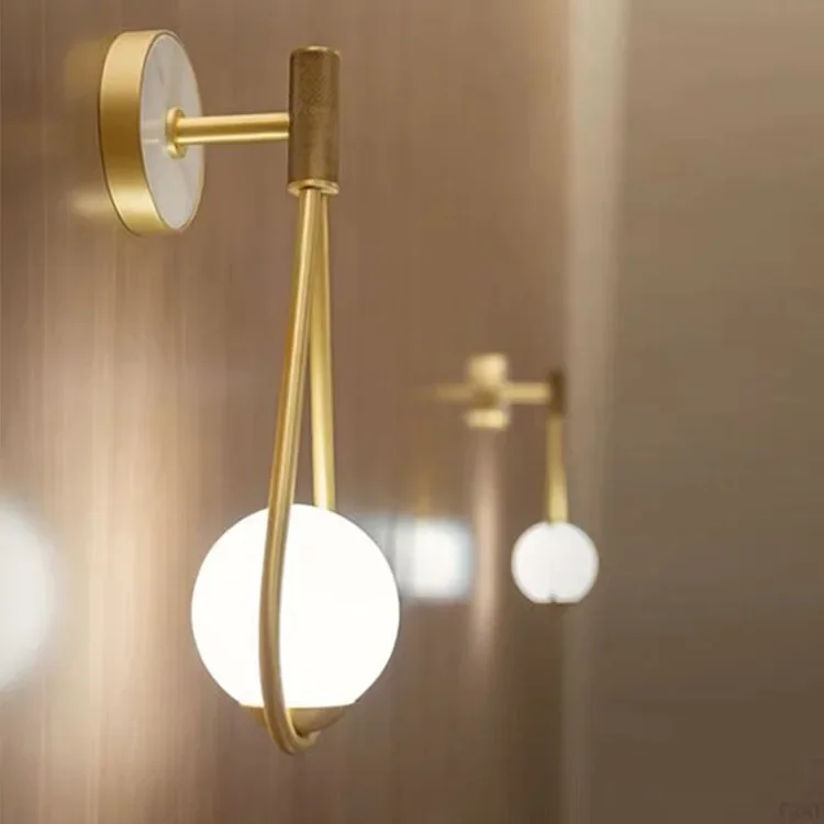 Moderne Wand Lampen Led Glas Ball Goldene Beleuchtung Wohnzimmer Schlafzimmer Nacht Badezimmer Dekoration Nordic Eisen Minimalistischen Lichter Wandleuchte