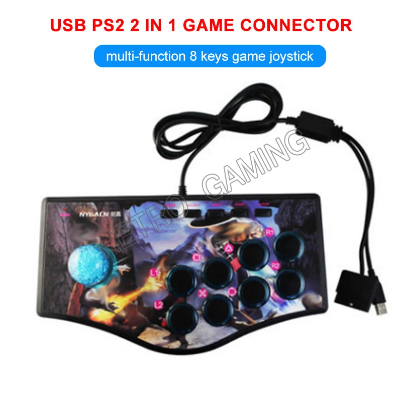 USB Arcade Joystick Street Kampf Gamepad controller Für PS2/PS3/PC/Android Smart TV mehr Heiße spiele mit 1,8 Meter