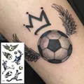 Tatouages de Football pour Enfants, Autocollant de Tatouage Temporaire pour Ballon de Football,