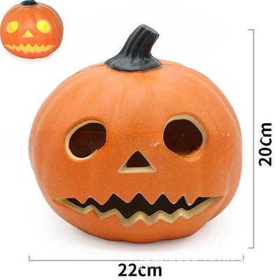 Halloween Pumpkin Decorations Outdoor Garden Decorations LED Lantern Scene Layout With Many Expressions Funny Pumpkin Lantern Decoration Easter Hollow Big Pumpkin Glowing