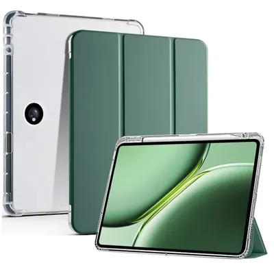 For OnePlus Pad 2 Pad2 Case with Pencil Holder Flip Stand Soft TPU Back Magnetic Tablet for OnePlus