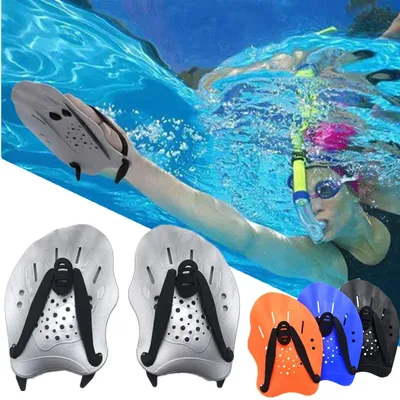Kids&Adult Water Sport Snorkeling Swimming Paddles Training Swimming Training Tool Hand Webbed Gloves Pad Fins Flippers