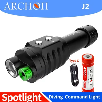 ARCHON J2 / J1 Diving Flashlight Lights Profession Diving Lights Underwater Lamp 100m Instructor