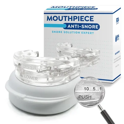 Reusable Anti Snore Mouth Guard with Storage Box Anti Snoring Bruxism Mouth Guard Improve Sleeping Reduction Snoring Device