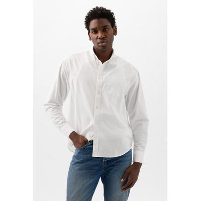 Gap Mens White Long Sleeve Oversized Oxford Shirt - White