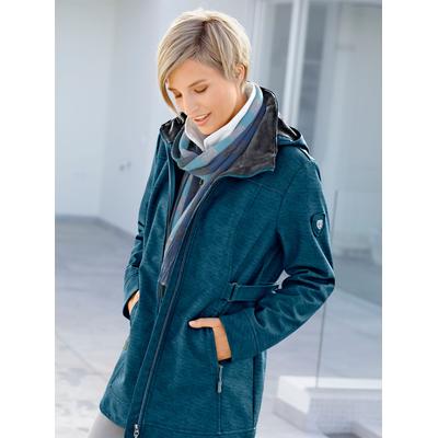 Softshelljacke CASUAL LOOKS, Damen, Gr. 23, blau (petrol, meliert), 94% Polyester, 6% Elasthan, unifarben, figurumspielend, Jacken Image