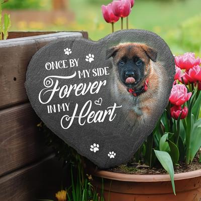 TEMU [image Customization] Pet Memorial Gift, Natural Memorial Stone For Dogs, Pet Memorial Gift, Pet Loss Gift, Pet Memorial Stone, Cemetery Ornament, Cat Memorial Gift