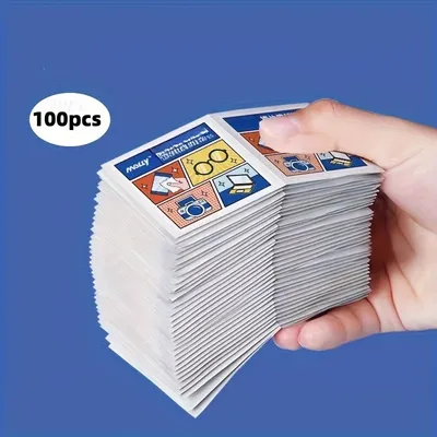100Pcs/Box disposable anti fog glasses wipes, non marking glasses and screen cleaning, suitable for all lenses, phones, cameras
