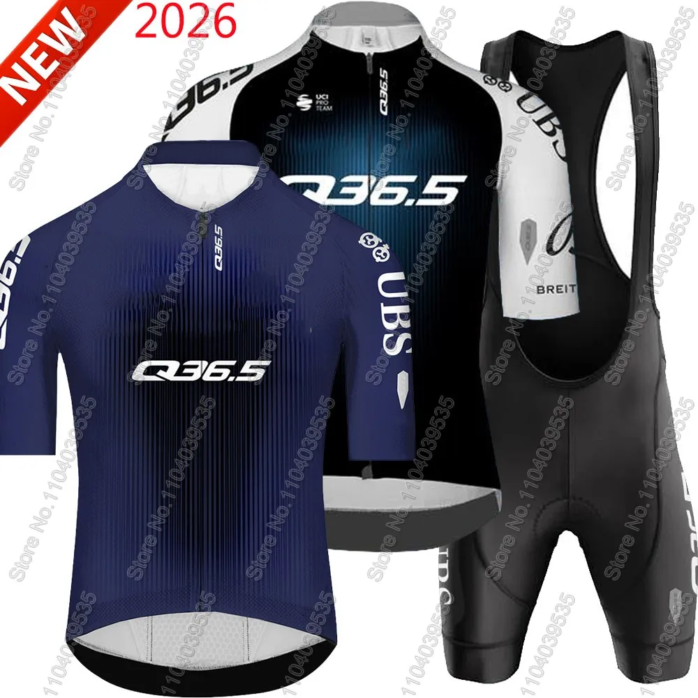 Q36.5 Pro Cycling Team 2026 Set Maglia Ciclismo Manica Corta Svizzera Abbigliamento Uomo Maglie Bici da Corsa Completo Pantaloncini con Bretelle MTB Ropa