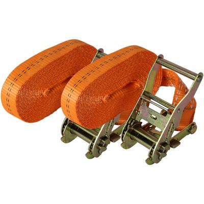 2x Profi Ratschen Spanngurt Spanngurte Zurrgurt 1-tlg 6m 2t 2to 2000kg tüv/gs orange Image