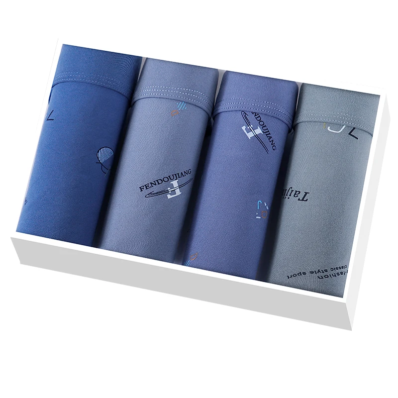 4 teile/satz Männer Boxer kurze Baumwolle Männer Unterwäsche mittlere Taille bequeme Männer Höschen größere Größe 3xl-7xl Männer Boxershorts Image