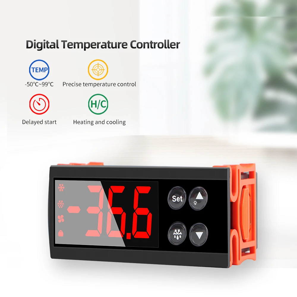 ECS-961NEO Digitaler Thermostat Luftfeuchtigkeit Mikrocomputer Temperaturregler Regler Temperaturregler Schalter 12/24/110/220 V Image