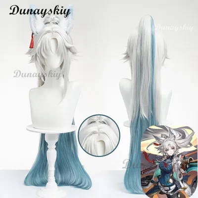 Honkai Star Rail Feixiao Cosplay Perücke grau blau langes Haar der Xianzhou Yaoqing die große allgemeine Halloween-Party für Frauen Mädchen Image
