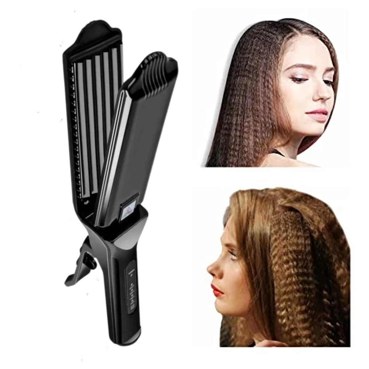 Haarcrimper-Eisen für flauschige Frisuren, Lockenstab, professioneller Welleneisen, Haarcrimper, Haarwellenformer, Volumen-Crimper Image