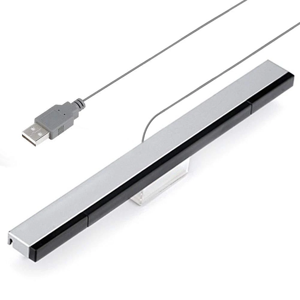 Kabel gebundener bewegungs sensor empfänger mit verlängerung kabel verdrahtet usb infrarot strahl sensor empfänger ir signal ray für nintendo wii/wii u Image