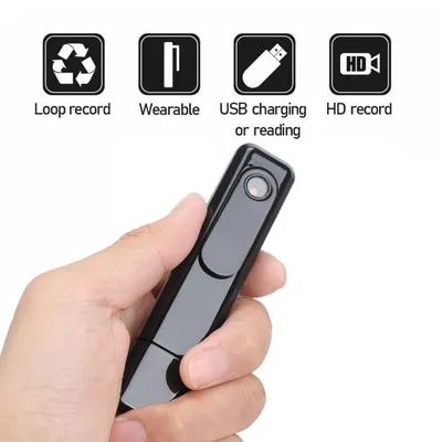 Körper Kamera 1080p HD tragbare Rückseite Clip Design wiederauf ladbare USB 32g Speicher karte tragbare Tasche Cam