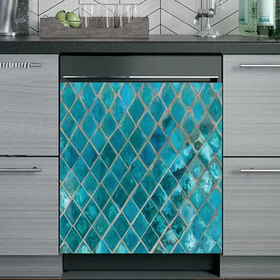 65x58,5 cm Kristall Kunst Küche Geschirrs püler magnetische Aufkleber wasserdicht und Anti-Fouling PVC Home Decoration Kühlschrank Aufkleber Image