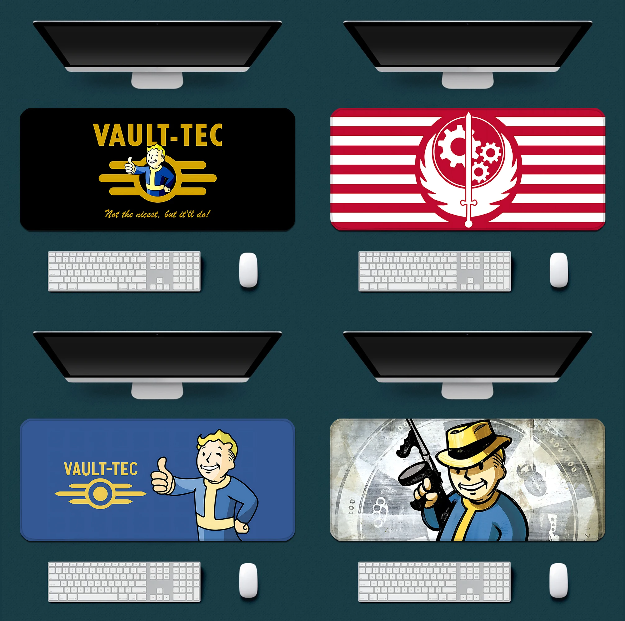 Vault-Tec Caesar's Legion Game Mousepad HD-Druck Computer Gamers Locking Edge Rutschfestes Mauspad 90 x 40 cm Tastatur PC-Schreibtischunterlage Image