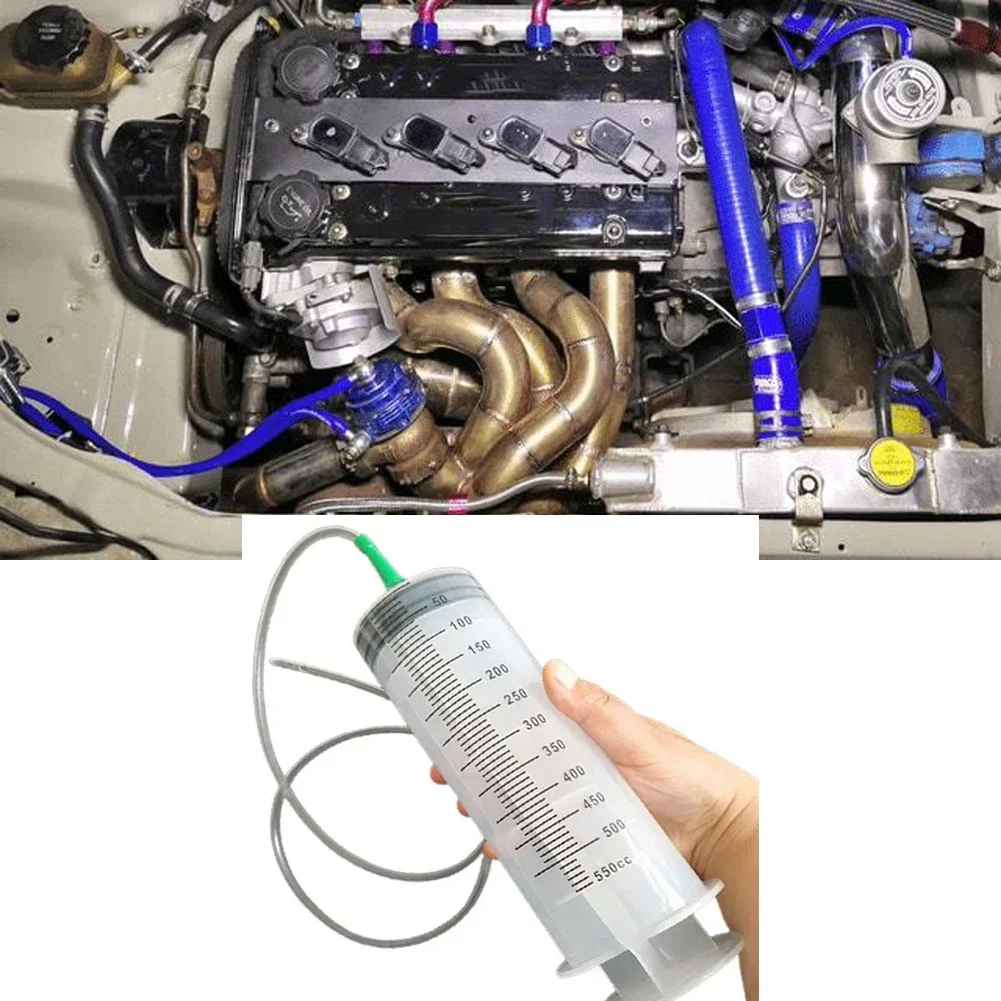 1PC 300ml Große Kapazität Spritzen Wiederverwendbare Nadel Barrel Öl Pumpe mit Skala Öl Saug Vakuum Spritze Pistole Pumpe extractor Image