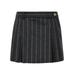 Allover Logo Printed Pleated Mini Skirt