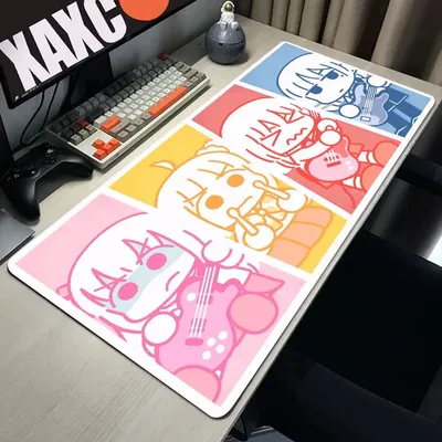 Bocchi The Rock Large Gaming Mousepad Game Rubber Computer Mouse Mat Anime HD Print Mouse Pad Gamer
