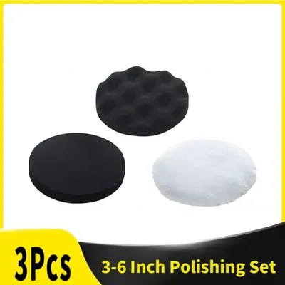 3Pcs Car Polishing Pad kit Wool Buffing Pads 3-6Inch Auto Foam Drill Buffer Polisher for Car