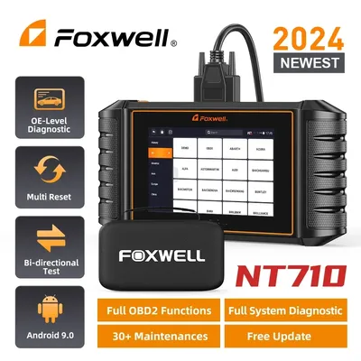 Foxwell NT710 Car OBD2 Scanner Code Reader Bidirectional Diagnostic Scan Tool All Systems 30+ Reset