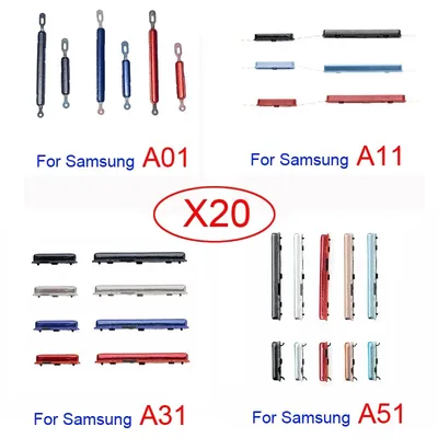 20 Sets Phone New Power Volume Up Down External Button For Samsung Galaxy A01 Core A11 A21 A21s A31