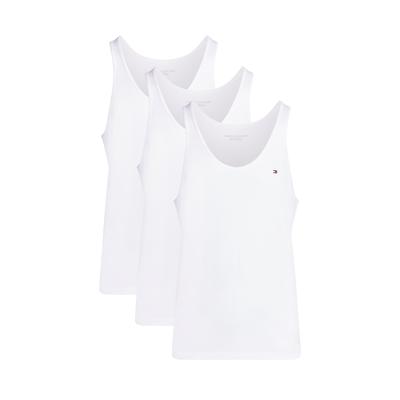 Tanktop "3P TANK TOP", Herren, Gr. XXL (56), weiß (weiß, weiß, weiß), Jersey, Obermaterial: 100% Baumwolle, TOMMY HILFIGER UNDERWEAR, unifarben, Basic, körpernah hüftlang, Rundhals, Tops, mit Logo-Stickerei Image