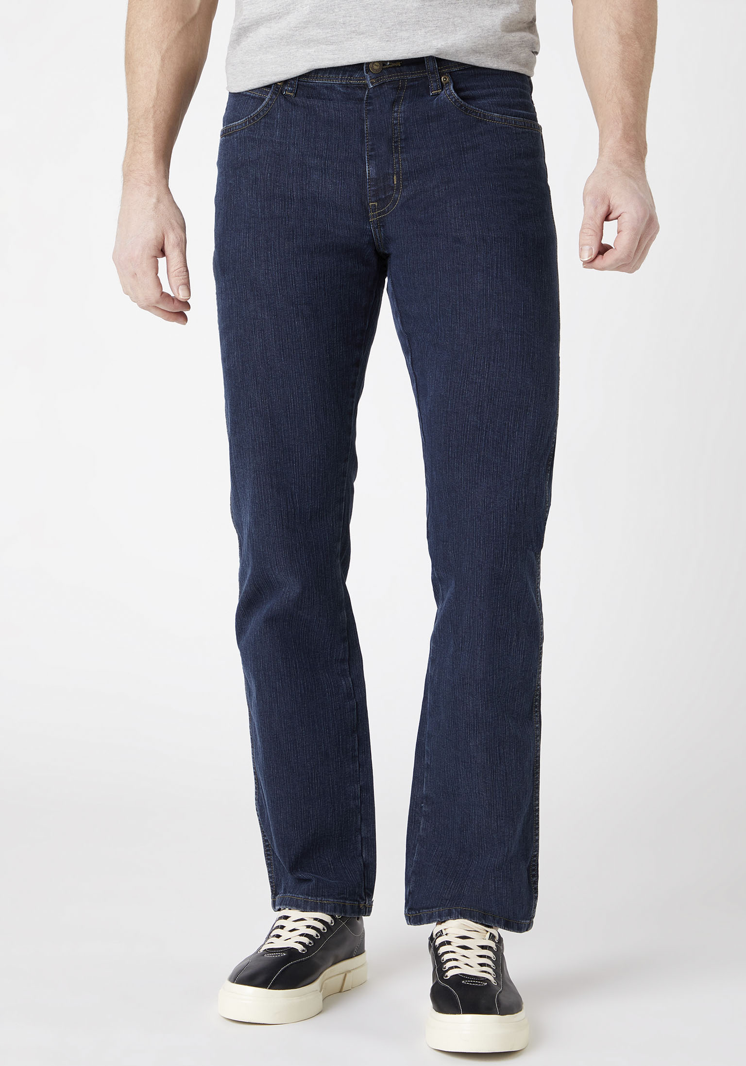 Stretch-Jeans WRANGLER, Herren, Gr. 33, Länge 30, grau (schwarz, stone), Denim/Jeans, Obermaterial: 78% Baumwolle, 22% Elastomultiester, normal lang, Jeans