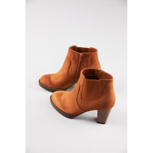 Stiefelette ANISTON SHOES Gr. 36, braun (cognac) Damen Schuhe Ankleboots mit seitlichem Stretcheinsatz - NEUE KOLLEKTION