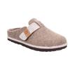 Pantoffel ROHDE "MERAN", Damen, Gr. 39, beige (beige, meliert), Filz, kontrastfarbene Details, casual, Schuhe, Hausschuh, Clog, Schlappen mit Klettriemchen