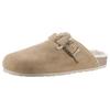 Clog BIO LIFE "Esc", Damen, Gr. 41, beige, Veloursleder, unifarben, klassisch, Schuhe, Hausschuh, Schlappen, Homeslipper mit Warmfutter