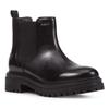 Chelseaboots GEOX "D IRIDEA B", Damen, Gr. 38, schwarz, Nappaleder, casual, Schuhe, Chunky Boot, Plateau Stiefelette mit modischem Blockabsatz