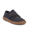 Hausschuh FRODDO "BAREFOOT WOOLY", Kinder, Gr. 25, blau (dunkelblau), Wolle, Basic, Schuhe, Klettschuh, Kindergartenschuh mit Wollfutter